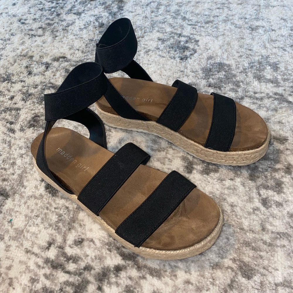 Madden Girl black platform sandal